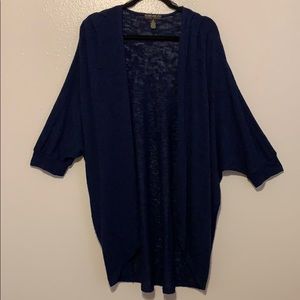 Forever 21 Navy Open Duster Cardigan